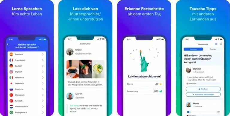 Busuu Interface
