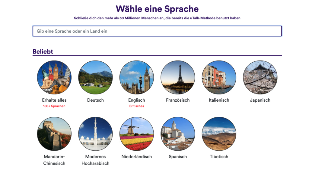uTalk Sprachen